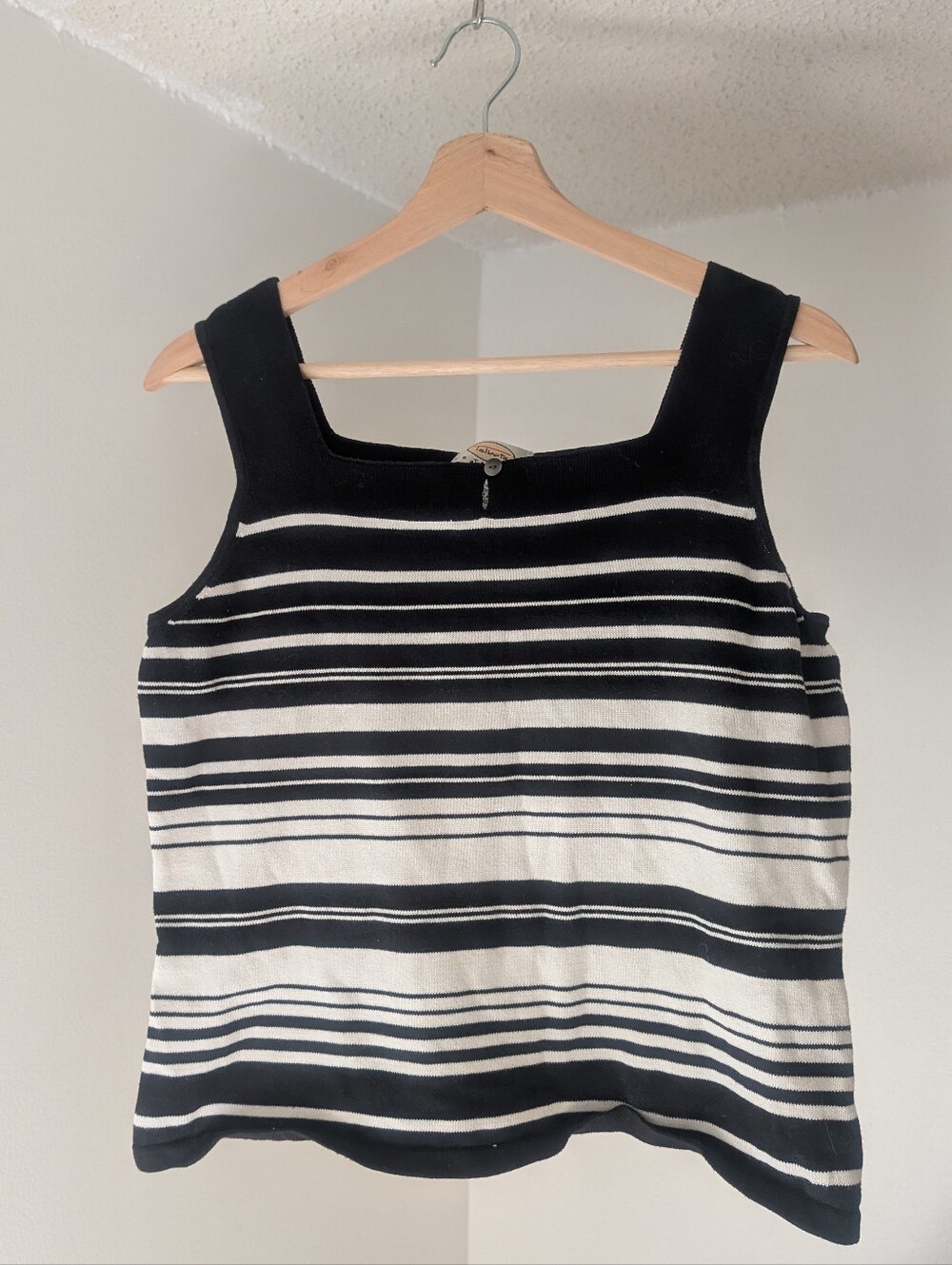 Striped Black and White Women’s Sleeveless Top